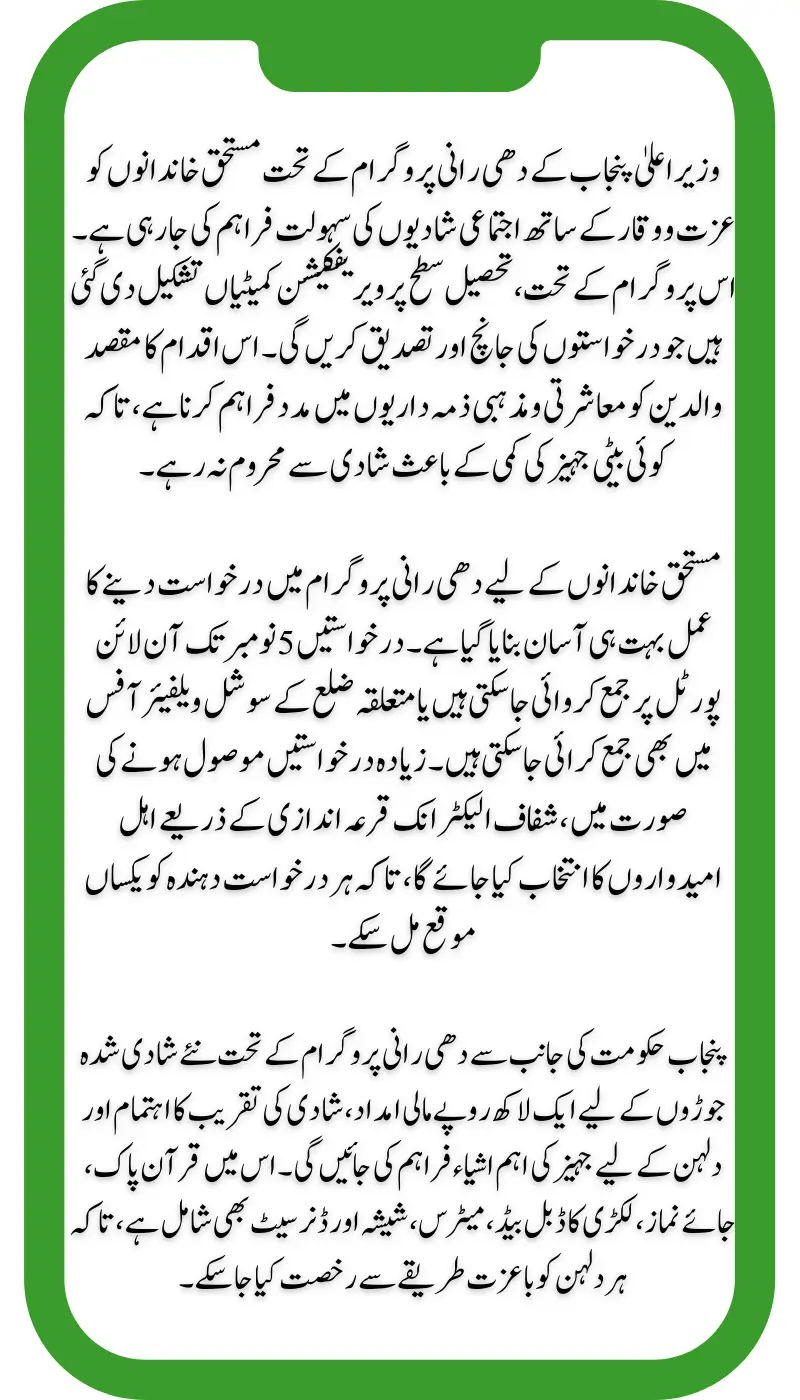 Tehsil-Level Committees Set Up for Application Verification for Dhee Rani Program Underway