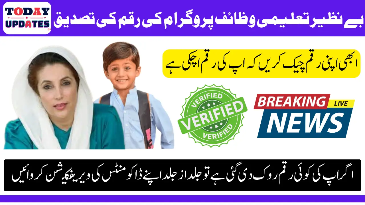 Benazir Taleemi Payment 2025 CNIC Check Online Through Portal Latest Update