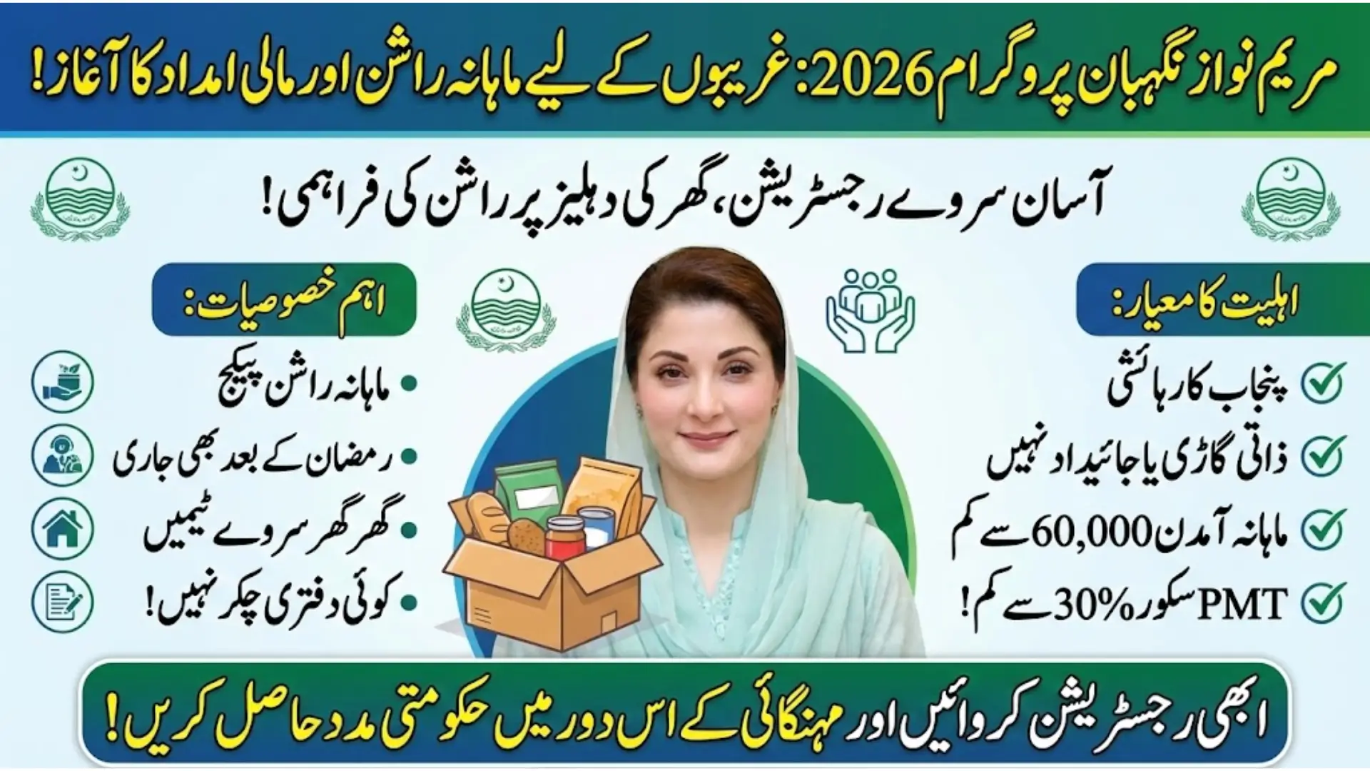 Maryam Nawaz's Commitment to Continue Support through the Nigheban Program