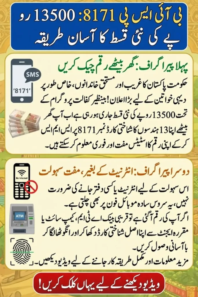 BISP 8171 latest qist update for beneficiaries payment status verification 2026